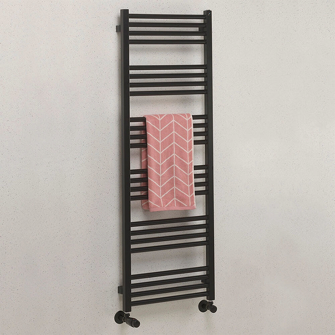 Crosswater MPRO 480 x 1380mm Heated Towel Rail - Matt Black - MP48X1380MB Large Image