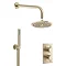 Crosswater MPRO Brushed Brass 2 Outlet 2-Handle Shower Bundle Large Image