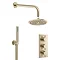 Crosswater MPRO Brushed Brass 2 Outlet 3-Handle Shower Bundle Large Image