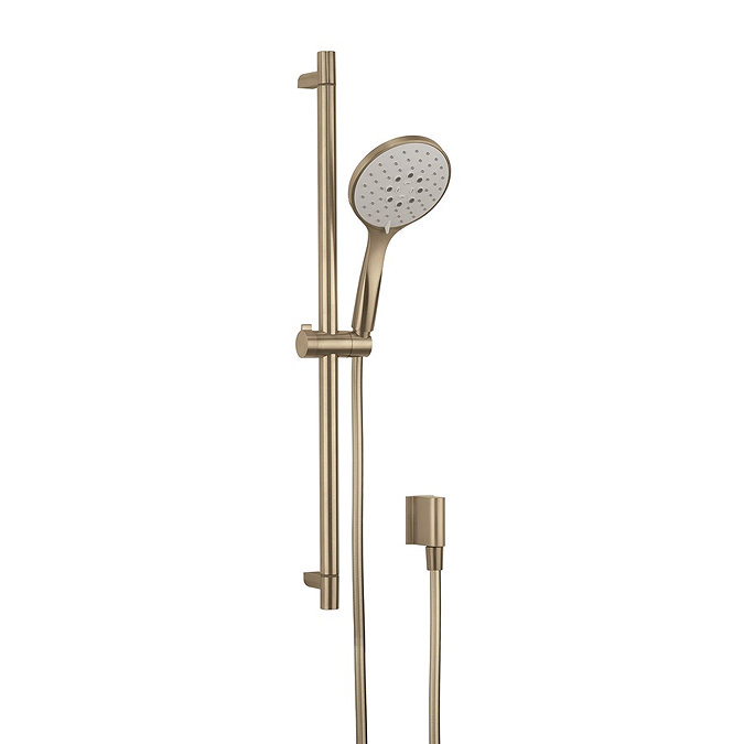 Crosswater MPRO Brushed Brass Slide Rail Kit with 120mm 3-Spray Handshower