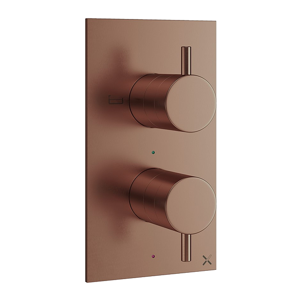Crosswater MPRO Brushed Bronze 2 Outlet Concealed Thermostatic Bath Shower Valve