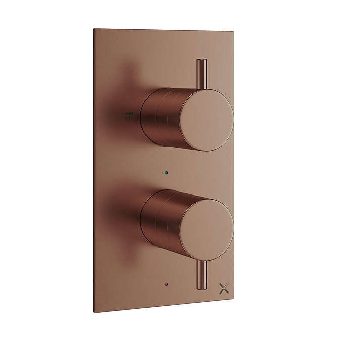 Crosswater MPRO Brushed Bronze 2 Outlet Concealed Thermostatic Shower Valve