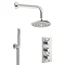 Crosswater MPRO Brushed Stainless Steel Effect 2 Outlet 3-Handle Shower Bundle Large Image