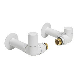 Crosswater MPRO Corner Radiator Valves - Matt White - RADCORNERMW Large Image