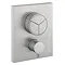 Crosswater MPRO Crossbox Push Brushed Stainless Steel Effect 3 Outlet Trim Set Large Image