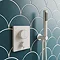 Crosswater MPRO Crossbox Push Matt White 2 Outlet Trim Set Profile Large Image