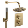 Crosswater MPRO Crossbox Shower Pack with 200mm Head + Fixed Handset - Brushed Brass