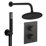 Crosswater MPRO Crossbox Shower Pack with 200mm Head + Fixed Handset - Matt Black