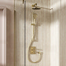 Crosswater MPRO Crossbox Shower Pack with 200mm Head + Slide Rail Handset - Brushed Brass