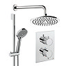 Crosswater MPRO Crossbox Shower Pack with 200mm Head + Slide Rail Handset - Chrome