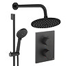 Crosswater MPRO Crossbox Shower Pack with 200mm Head + Slide Rail Handset - Matt Black