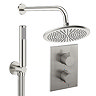 Crosswater MPRO Crossbox Shower Pack with 300mm Head + Fixed Handset - Brushed Nickel