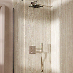 Crosswater MPRO Crossbox Shower Pack with 300mm Head + Fixed Handset - Brushed Nickel