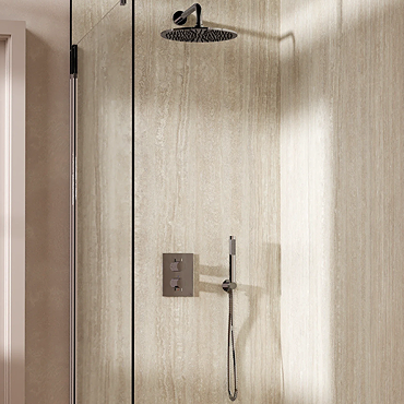 Crosswater MPRO Crossbox Shower Pack with 300mm Head + Fixed Handset - Chrome