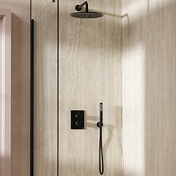 Crosswater MPRO Crossbox Shower Pack with 300mm Head + Fixed Handset - Matt Black