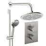 Crosswater MPRO Crossbox Shower Pack with 300mm Head + Slide Rail Handset - Brushed Nickel