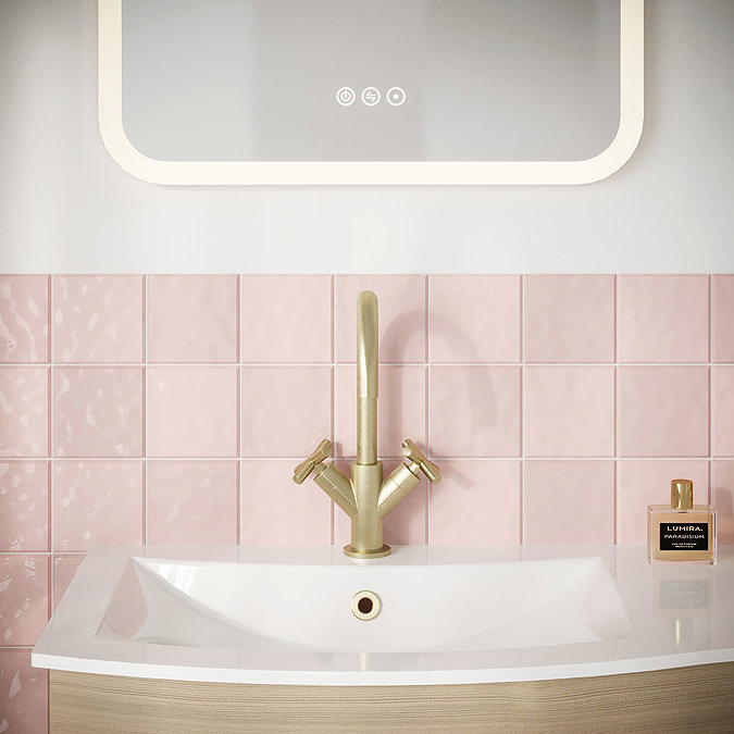 Crosswater MPRO Crosshead Brushed Brass Mono Basin Mixer - PRC110DNF Profile Large Image