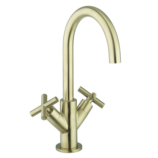 Crosswater MPRO Crosshead Brushed Brass Mono Basin Mixer - PRC110DNF Large Image