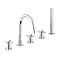 Crosswater MPRO Crosshead Chrome 5 Hole Set Bath Shower Mixer - PRC450DC Large Image