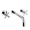 Crosswater MPRO Crosshead Chrome Wall Mounted 3 Hole Set Basin Mixer - PRC130WNC Large Image