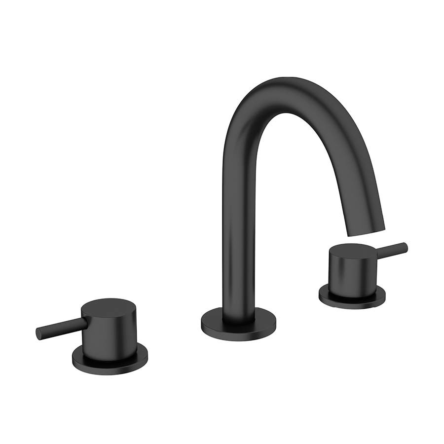 Crosswater MPRO Deck Mounted 3 Hole Set Basin Mixer - Matt Black ...