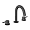 Crosswater MPRO Deck Mounted 3 Hole Set Basin Mixer - Matt Black - PRO135DNM Large Image