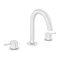 Crosswater MPRO Deck Mounted 3 Hole Set Basin Mixer - Matt White - PRO135DNW+ Large Image