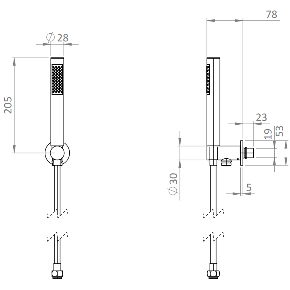Crosswater MPRO Design Diverter Shower Pack with 300mm Head + Fixed Handset - Brushed Brass