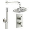 Crosswater MPRO Design Diverter Shower Pack with 300mm Head + Fixed Handset - Brushed Nickel