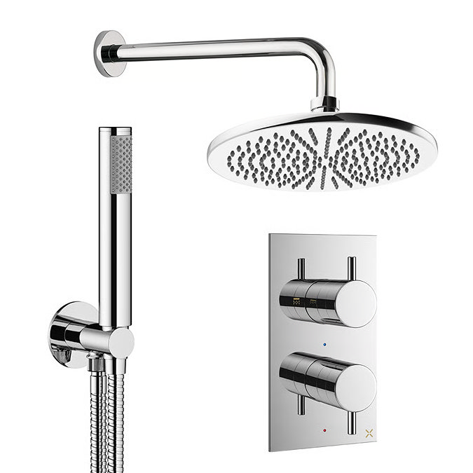Crosswater MPRO Design Diverter Shower Pack with 300mm Head + Fixed Handset - Chrome