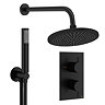 Crosswater MPRO Design Diverter Shower Pack with 300mm Head + Fixed Handset - Matt Black