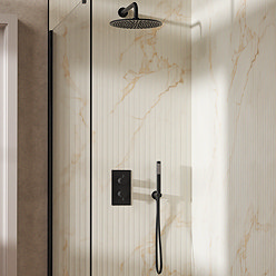 Crosswater MPRO Design Diverter Shower Pack with 300mm Head + Fixed Handset - Matt Black
