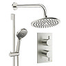 Crosswater MPRO Design Shower Pack with 200mm Head + Slide Rail Handset - Brushed Nickel