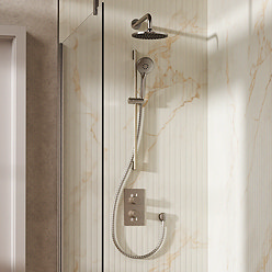 Crosswater MPRO Design Shower Pack with 200mm Head + Slide Rail Handset - Brushed Nickel
