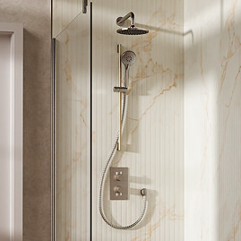 Crosswater MPRO Design Shower Pack with 200mm Head + Slide Rail Handset - Brushed Nickel