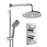 Crosswater MPRO Design Shower Pack with 200mm Head + Slide Rail Handset - Chrome