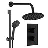 Crosswater MPRO Design Shower Pack with 200mm Head + Slide Rail Handset - Matt Black