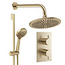 Crosswater MPRO Design Shower Pack with 300mm Head + Slide Rail Handset - Brushed Brass