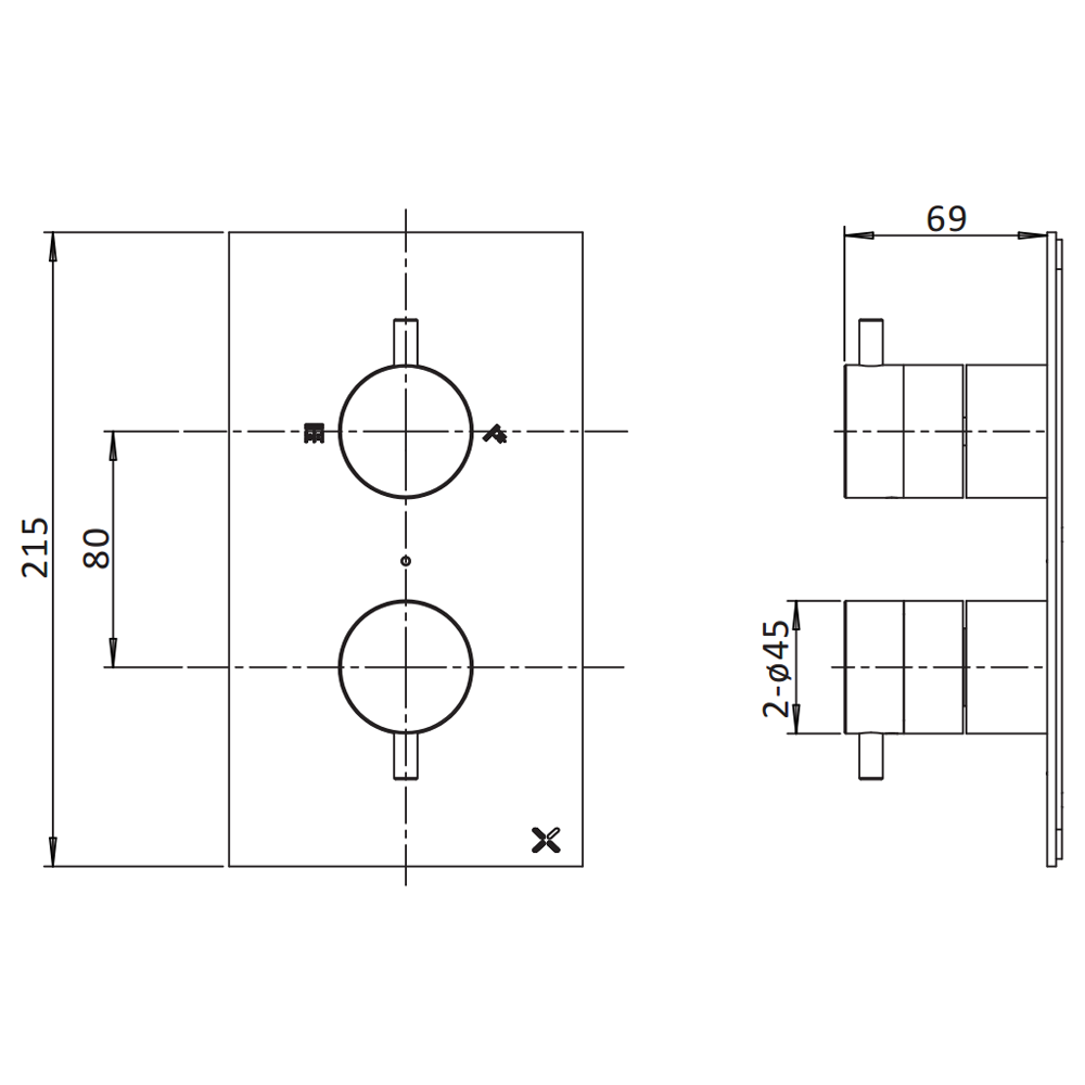 Crosswater MPRO Design Shower Pack with 300mm Head + Slide Rail Handset - Brushed Nickel