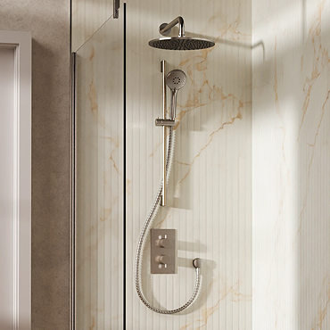 Crosswater MPRO Design Shower Pack with 300mm Head + Slide Rail Handset - Brushed Nickel