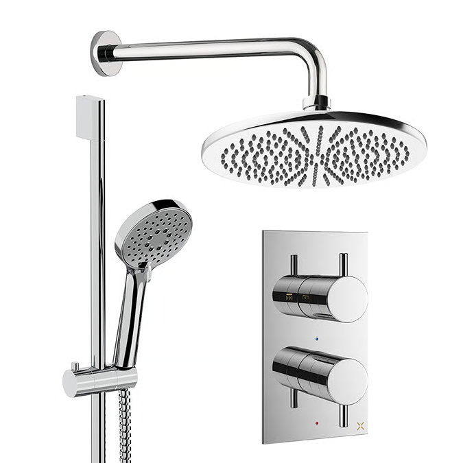 Crosswater MPRO Design Shower Pack with 300mm Head + Slide Rail Handset - Chrome