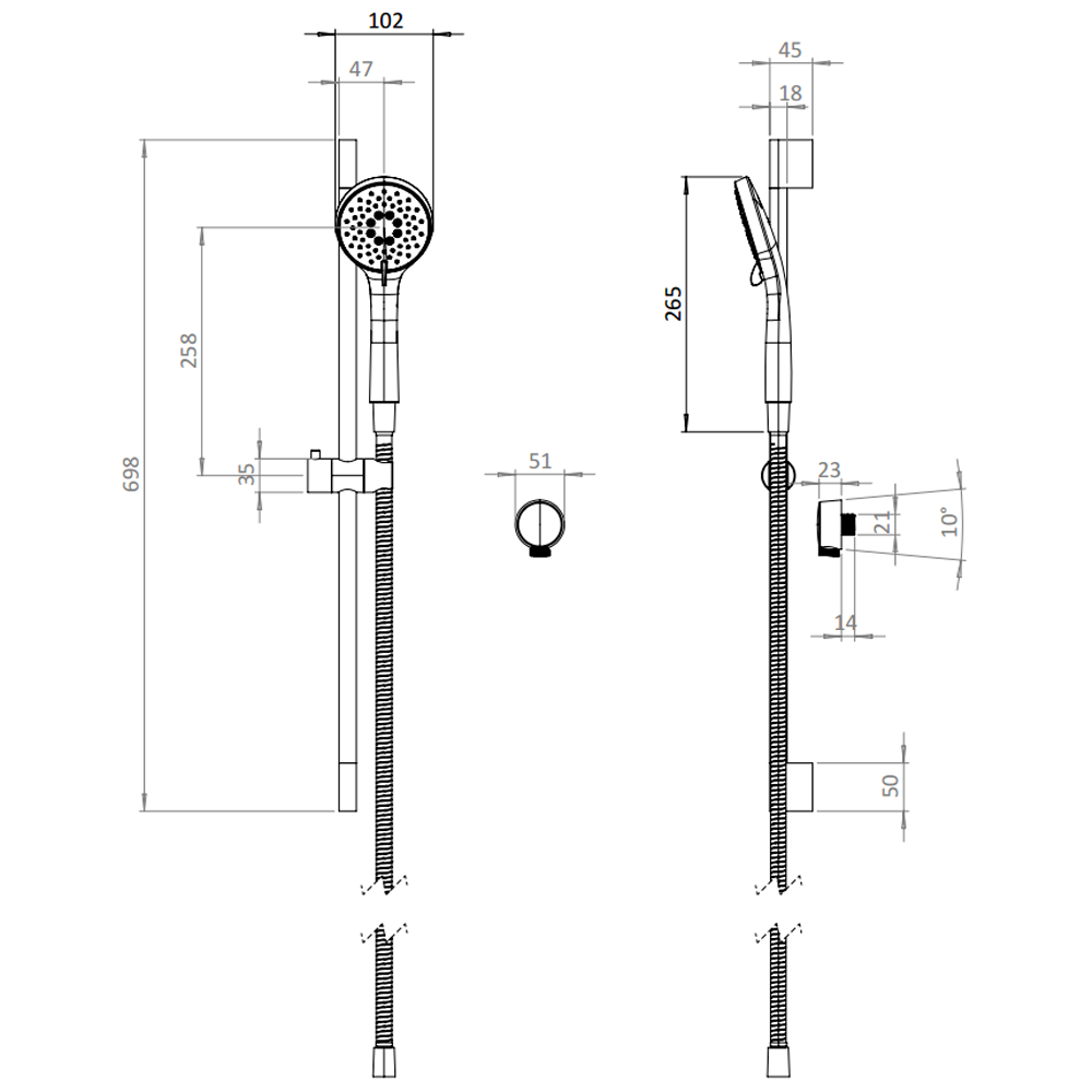 Crosswater MPRO Design Shower Pack with 300mm Head + Slide Rail Handset - Chrome