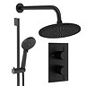 Crosswater MPRO Design Shower Pack with 300mm Head + Slide Rail Handset - Matt Black