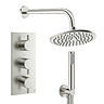Crosswater MPRO Design Triple Shower Pack with 200mm Head + Fixed Handset - Brushed Nickel