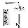 Crosswater MPRO Design Triple Shower Pack with 200mm Head + Fixed Handset - Chrome