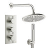 Crosswater MPRO Design Triple Shower Pack with 300mm Head + Fixed Handset - Brushed Nickel
