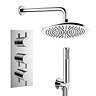 Crosswater MPRO Design Triple Shower Pack with 300mm Head + Fixed Handset - Chrome