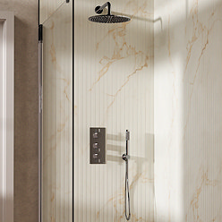 Crosswater MPRO Design Triple Shower Pack with 300mm Head + Fixed Handset - Chrome
