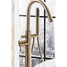 Crosswater MPRO Floor Mounted Freestanding Bath Shower Mixer - Brushed Brass - PRO416FF  Feature Lar