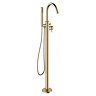 Crosswater MPRO Floor Mounted Freestanding Bath Shower Mixer - Brushed Brass - PRO416FF Large Image